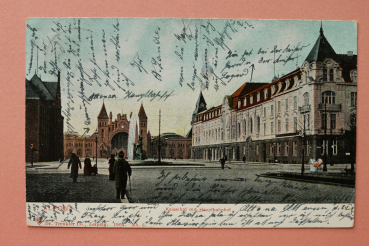 Ansichtskarte AK Hamburg Altona 1905 Kaiserhof Hotel Hauptbahnhof Bahnhof Brunnen Architektur Ortsansicht